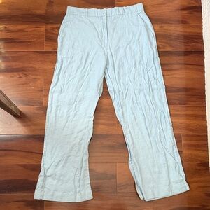 Abercrombie & Fitch 100% Linen Blue Wide Leg Pants